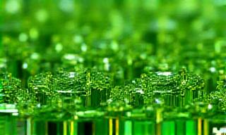 Encryption lock graphic in green gradient